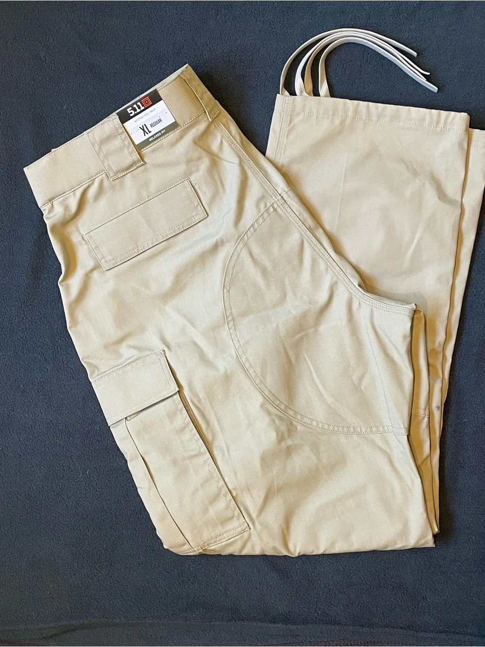 5.11 Tactical Men’s Cargo Pants - Khaki/Tan, XL, 38-32